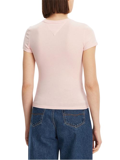 T-shirt donna rosa in cotone Tommy Jeans | DW0DW20459TH3